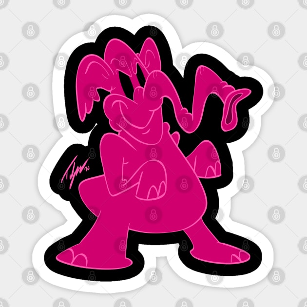 Pink Elephant Sticker by Tuckerjoneson13